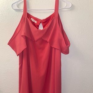 Large coral dress from Maurice's.